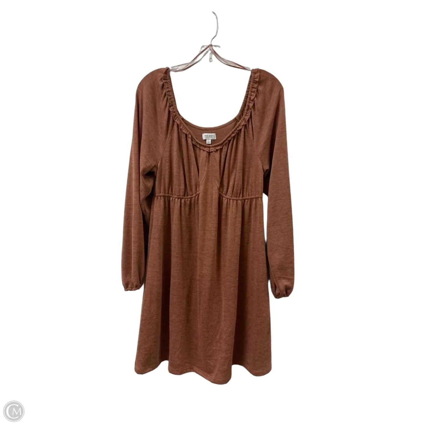 Dress Casual Midi By True Craft In Brown, Size: L