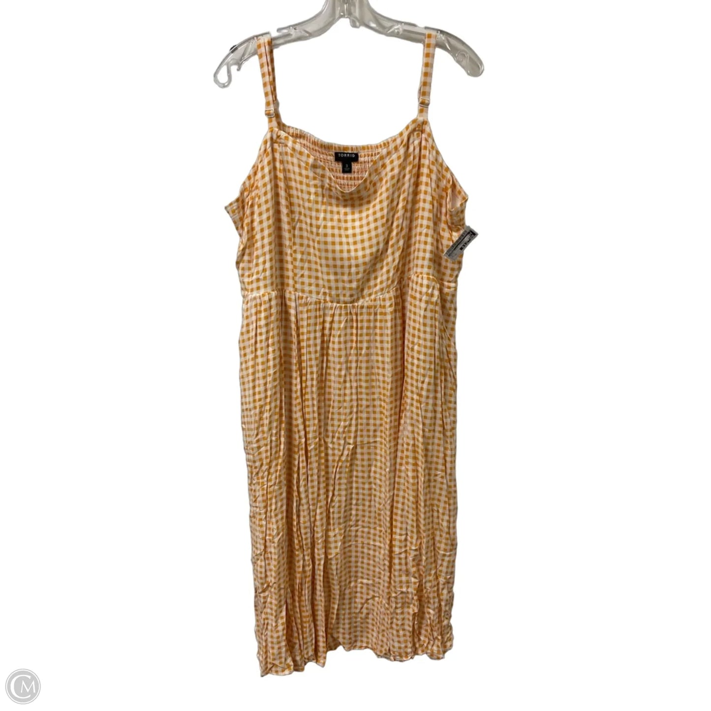 Dress Casual Midi By Torrid In Yellow, Size: 3x