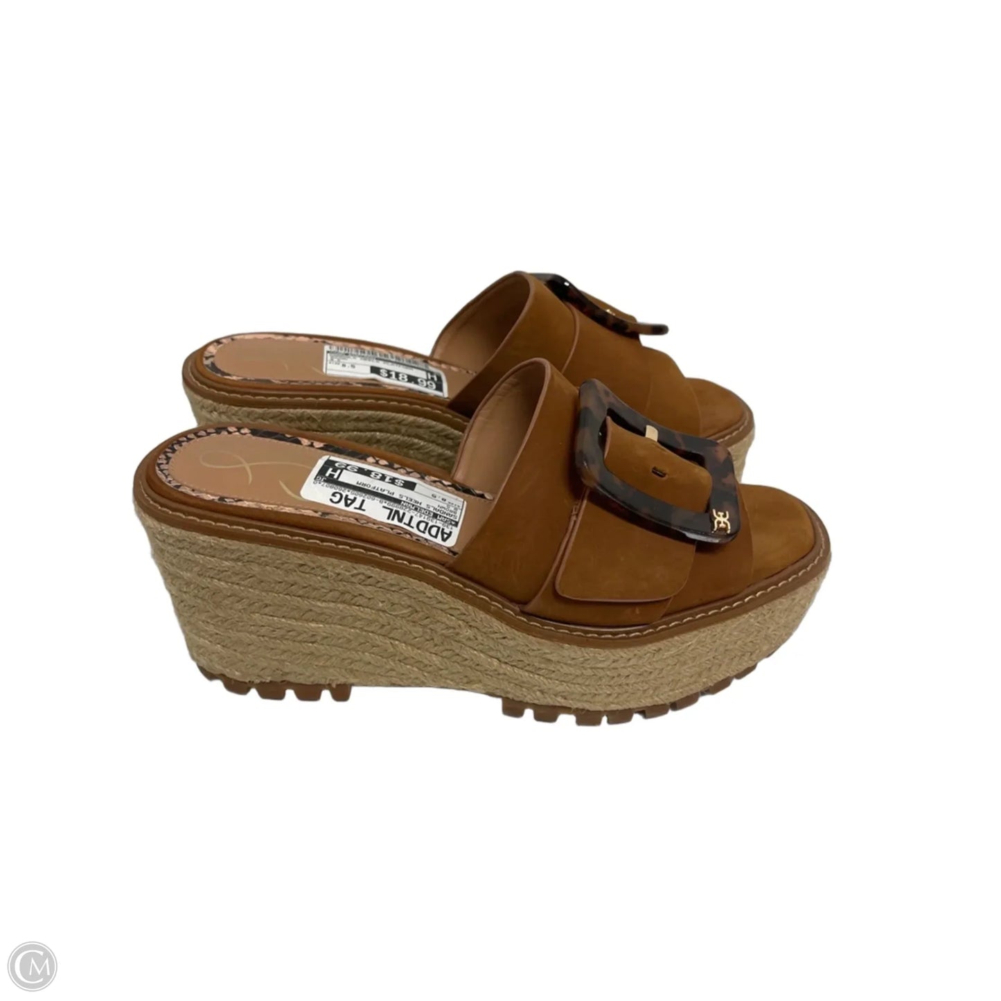 Sandals Heels Platform By Sam Edelman In Brown, Size: 8.5