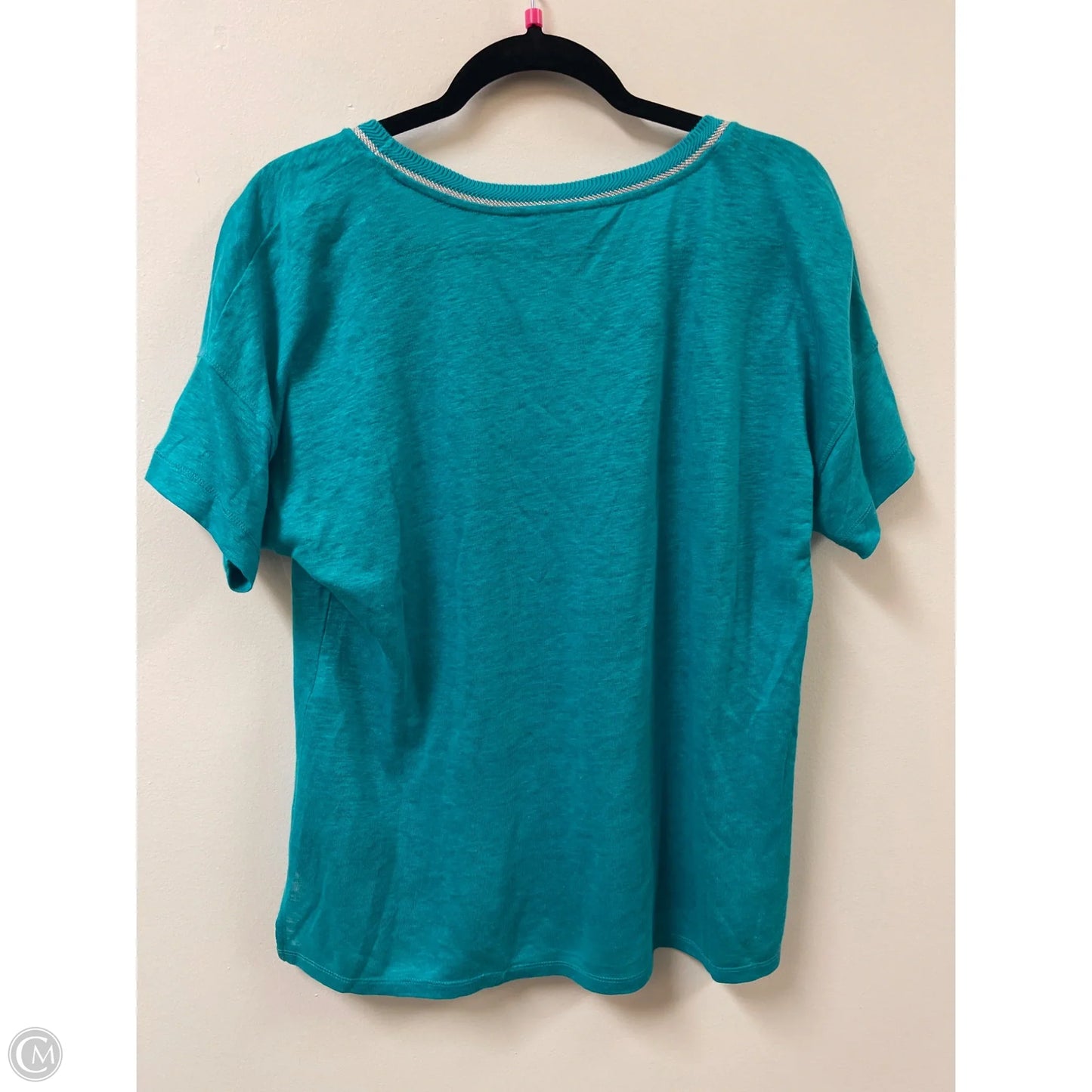 Top Short Sleeve By Chicos In Teal, Size: M