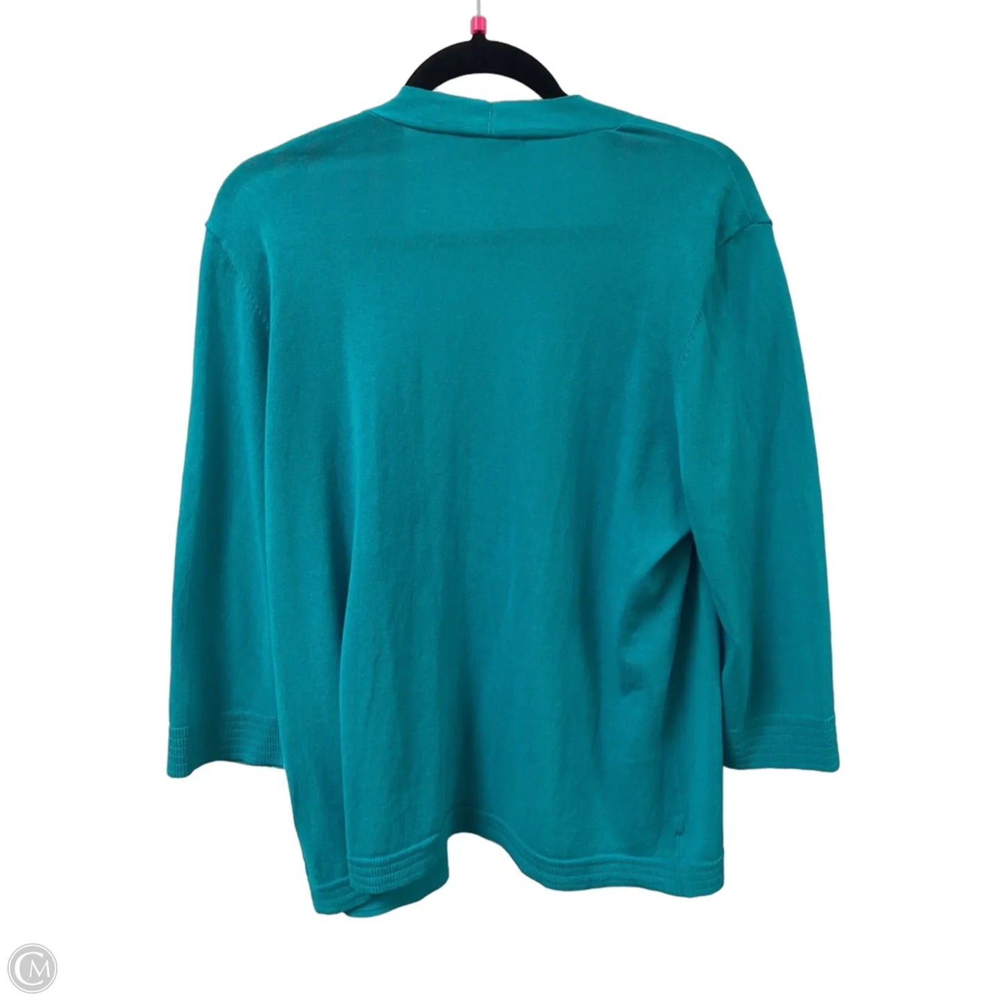 Sweater Cardigan By Chicos In Teal, Size: M