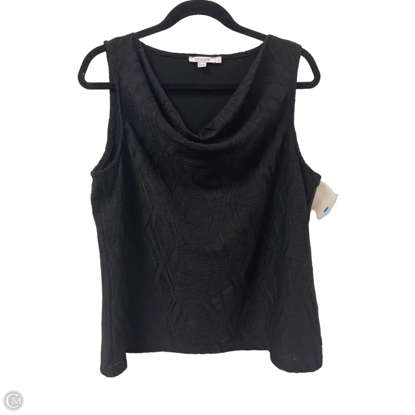 Top Sleeveless By Chicos In Black, Size: L