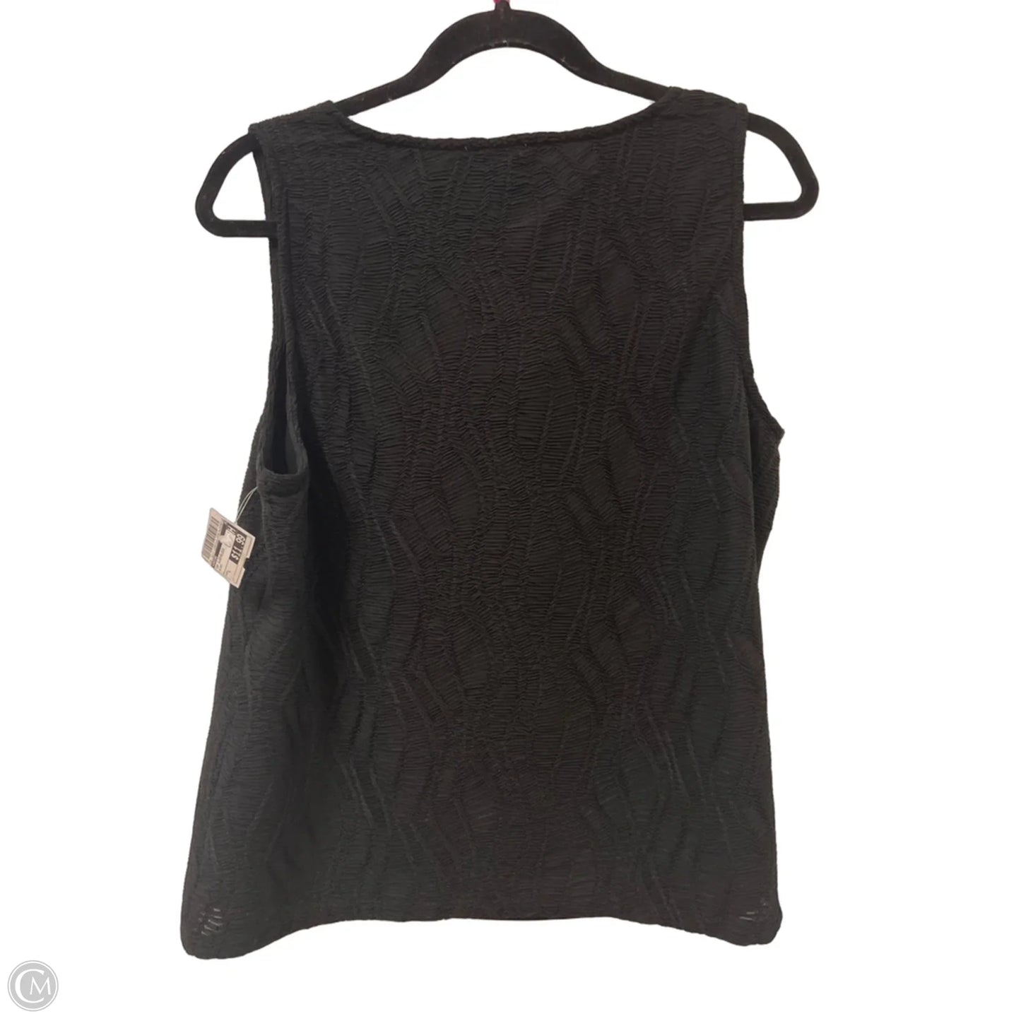 Top Sleeveless By Chicos In Black, Size: L