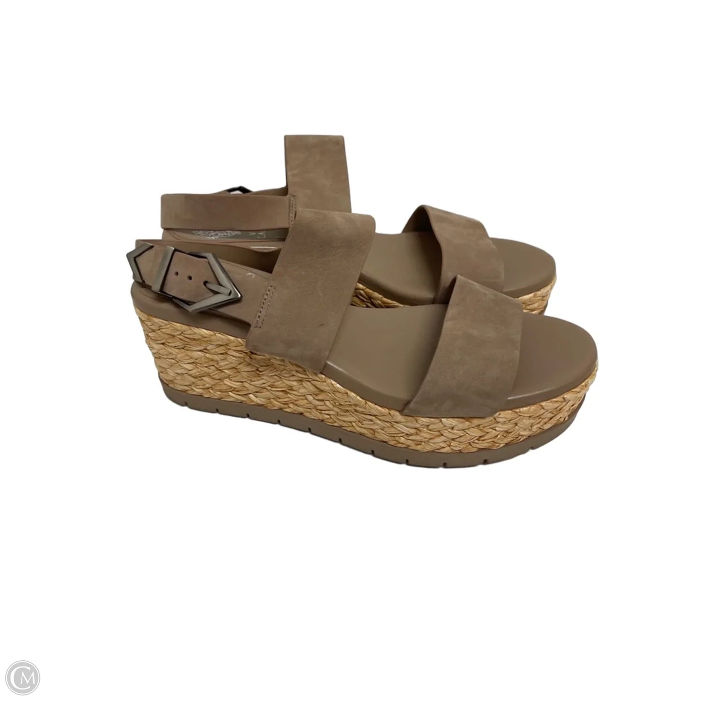 Sandals Heels Platform By Vince Camuto In Taupe, Size: 8