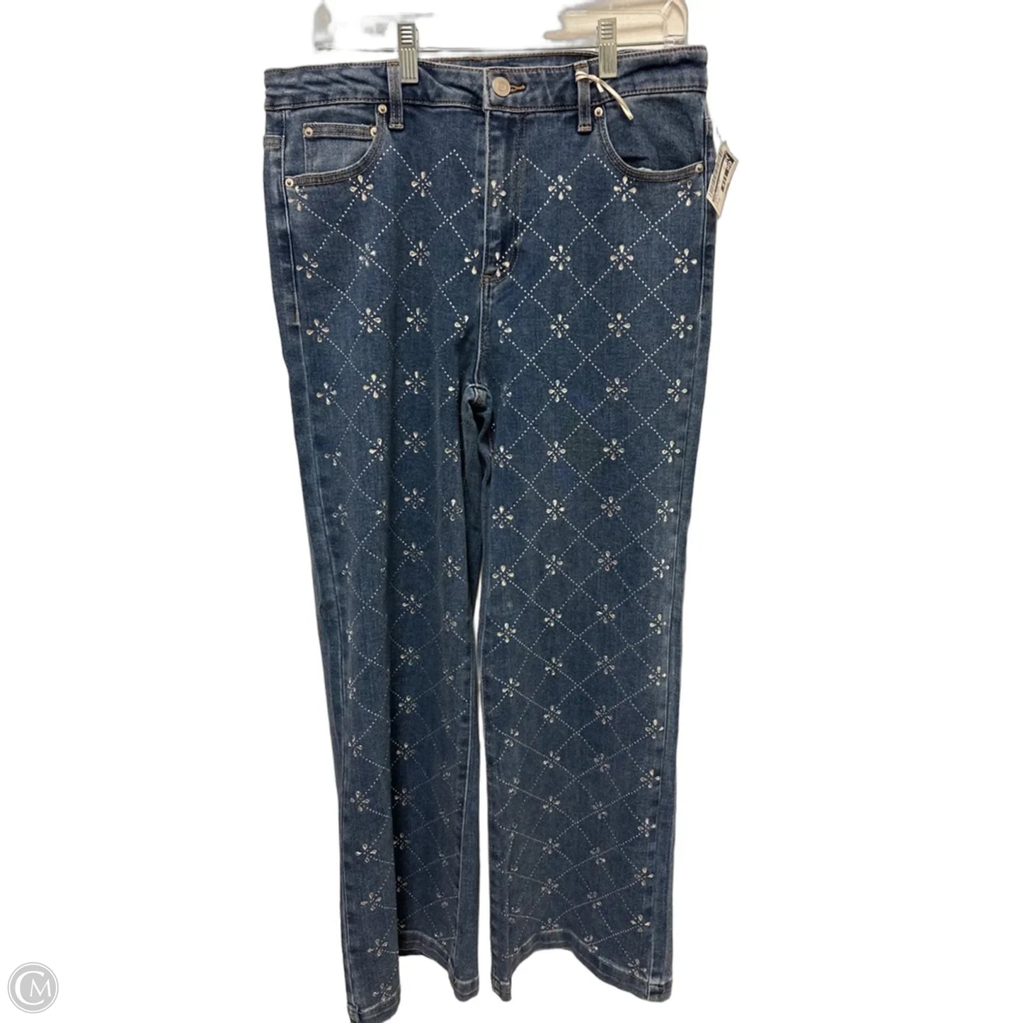 Jeans Wide Leg By Cato In Blue Denim, Size: 14