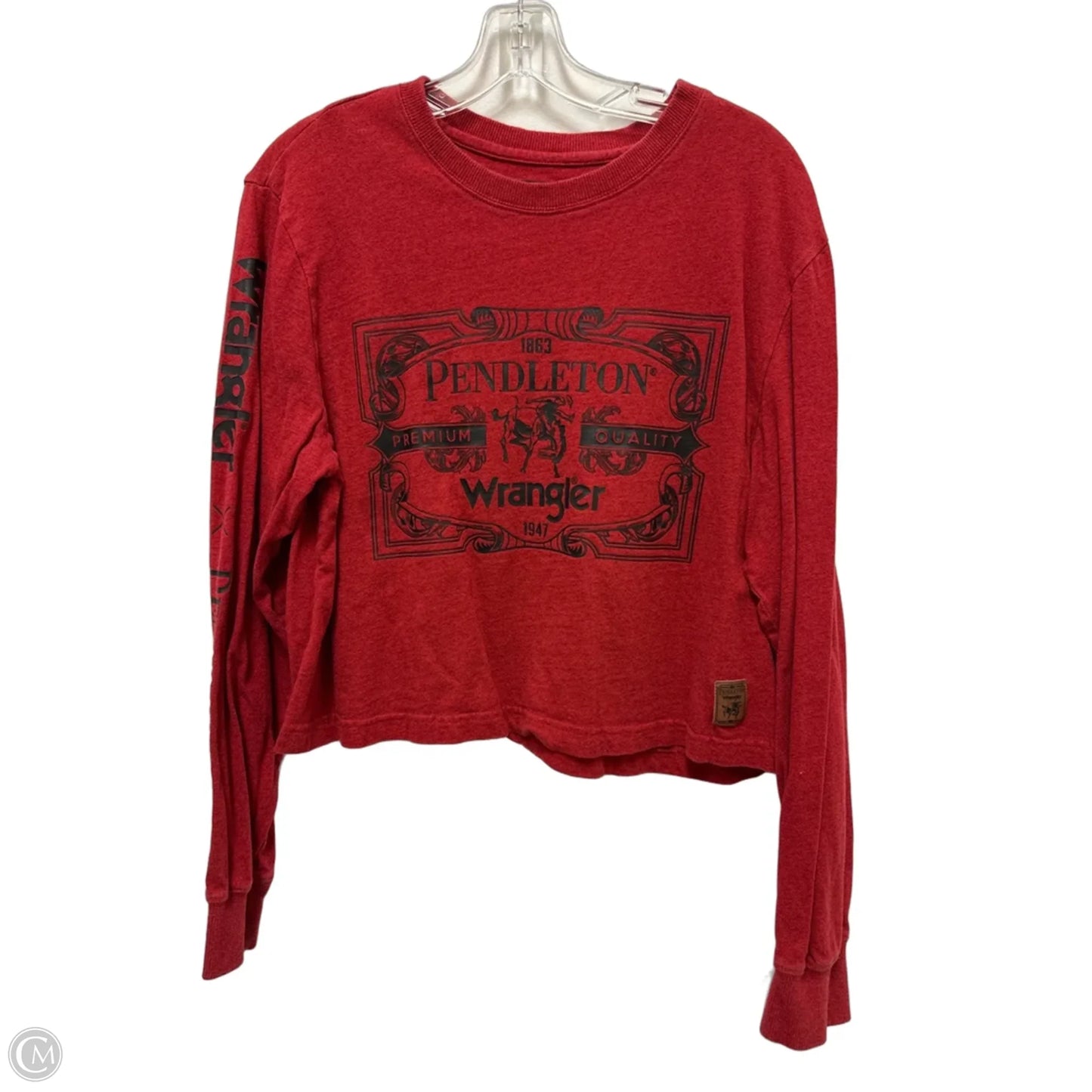 Top Long Sleeve By Pendleton In Red, Size: M
