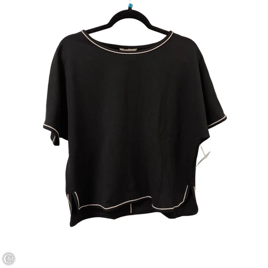 Top Short Sleeve By Max Studio In Black, Size: M