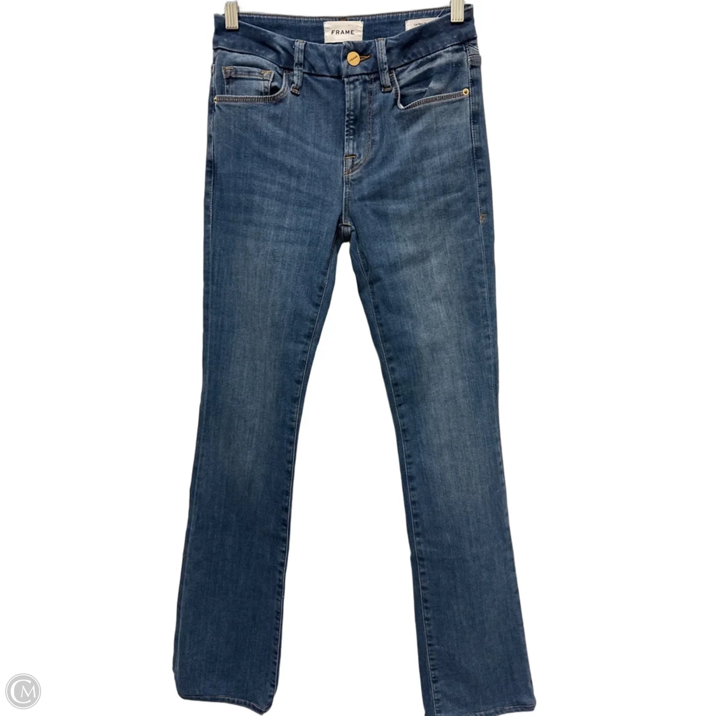 Jeans Skinny By Frame In Blue Denim, Size: 2