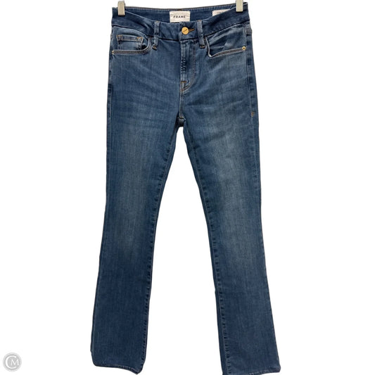 Jeans Skinny By Frame In Blue Denim, Size: 2