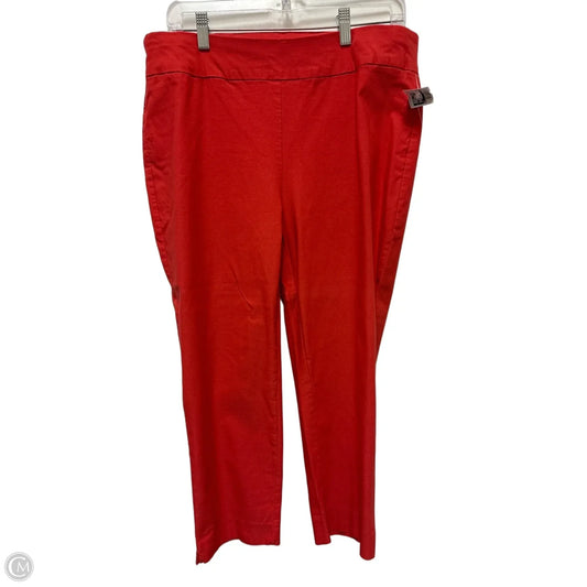 Pants Leggings By Chicos In Orange, Size: 14
