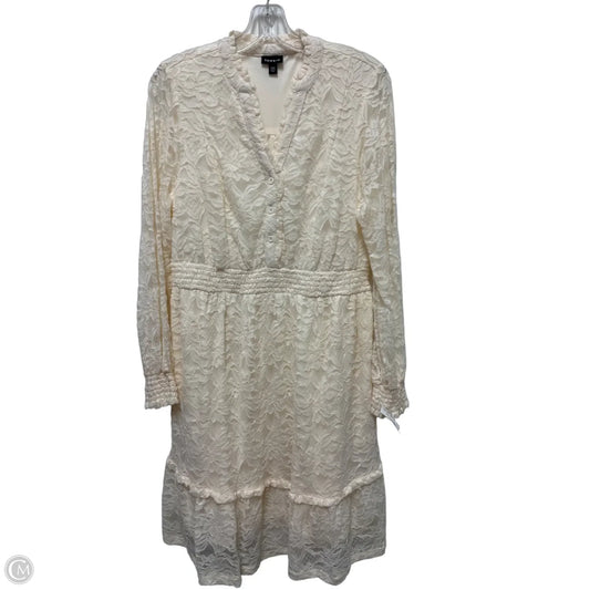 Dress Casual Midi By Torrid In Cream, Size: L