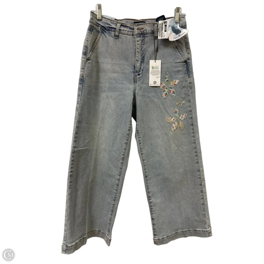 Jeans Wide Leg By Curve Appeal In Blue Denim, Size: 6