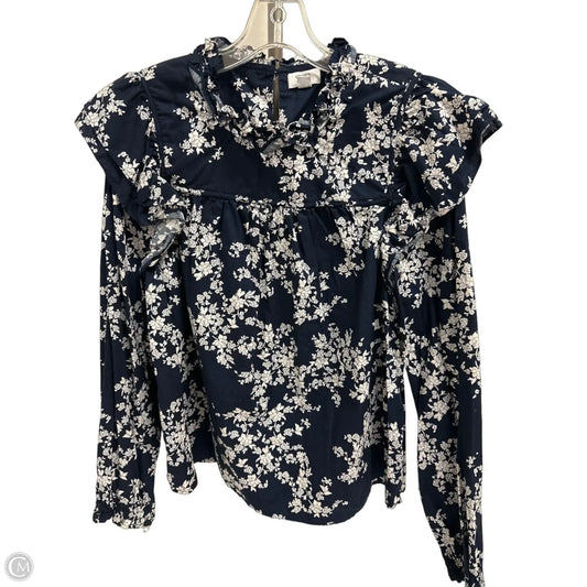 Top Long Sleeve By Crown And Ivy In Navy, Size: L