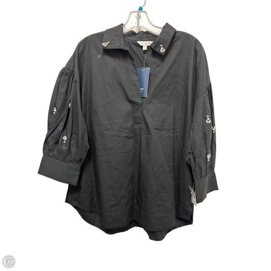 Top Long Sleeve By Crown And Ivy In Black, Size: L