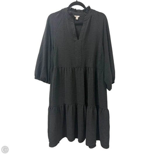 Dress Casual Midi By Cato In Black, Size: 2x