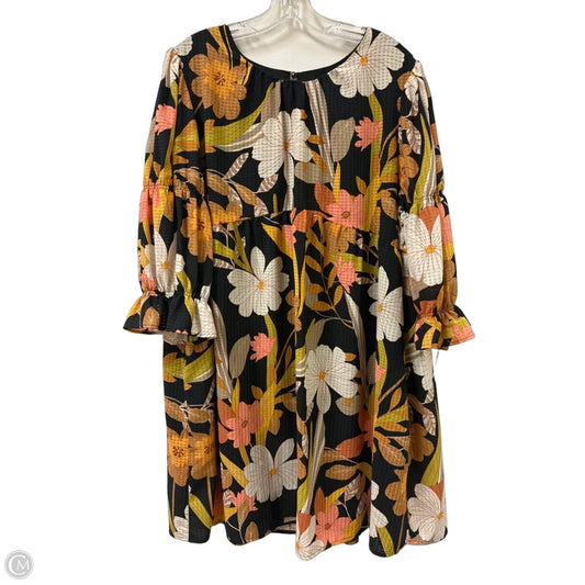 Dress Casual Midi By Who What Wear In Floral Print, Size: 1x