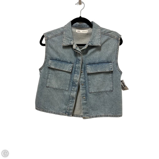 Vest Other By Zara In Blue Denim, Size: L