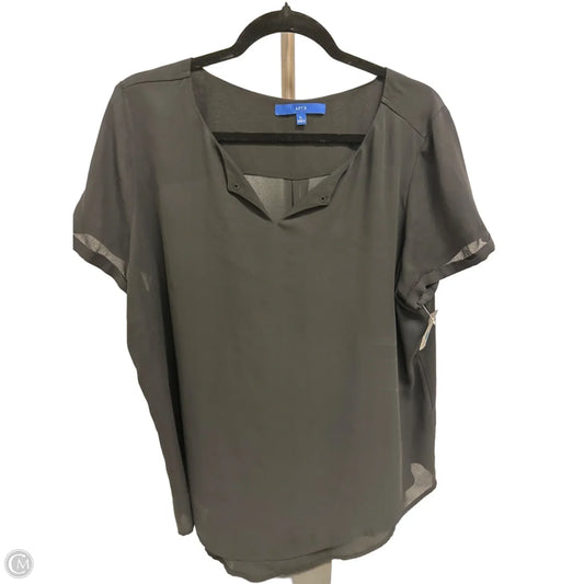 Top Short Sleeve By Apt 9 In Black, Size: Xl