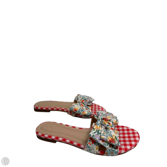 Sandals Flats By Crown And Ivy In Multi-colored, Size: 7.5
