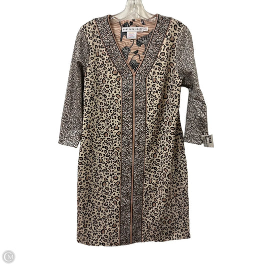Dress Casual Midi By Gretchen Scott In Animal Print, Size: L