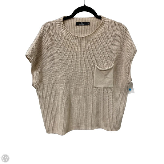 Sweater Short Sleeve By Lillusory In Cream, Size: Xl
