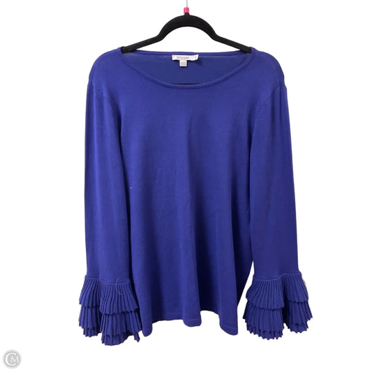 Sweater By Chicos In Blue, Size: L