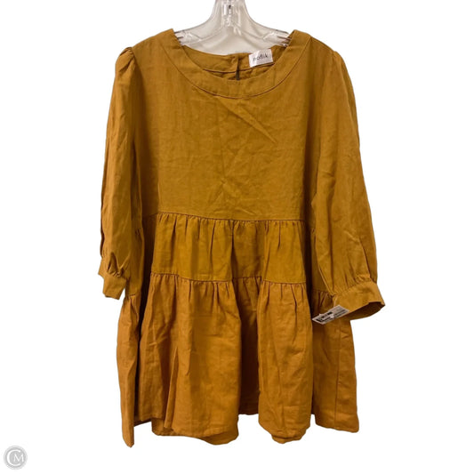 Dress Casual Short By Clothes Mentor In Yellow, Size: Xl