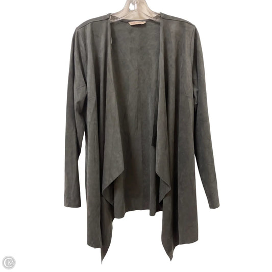 Sweater Cardigan By Soft Surroundings In Grey, Size: Xl