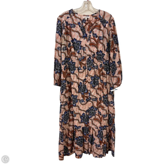 Dress Casual Maxi By Chicos In Blue & Orange, Size: Xl