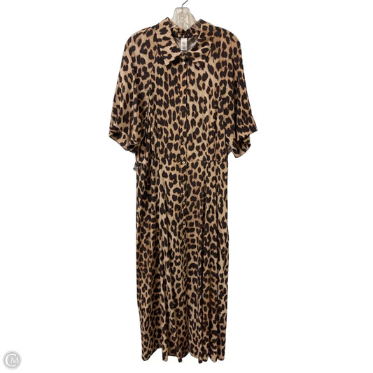 Dress Casual Maxi By H&m In Animal Print, Size: Xl