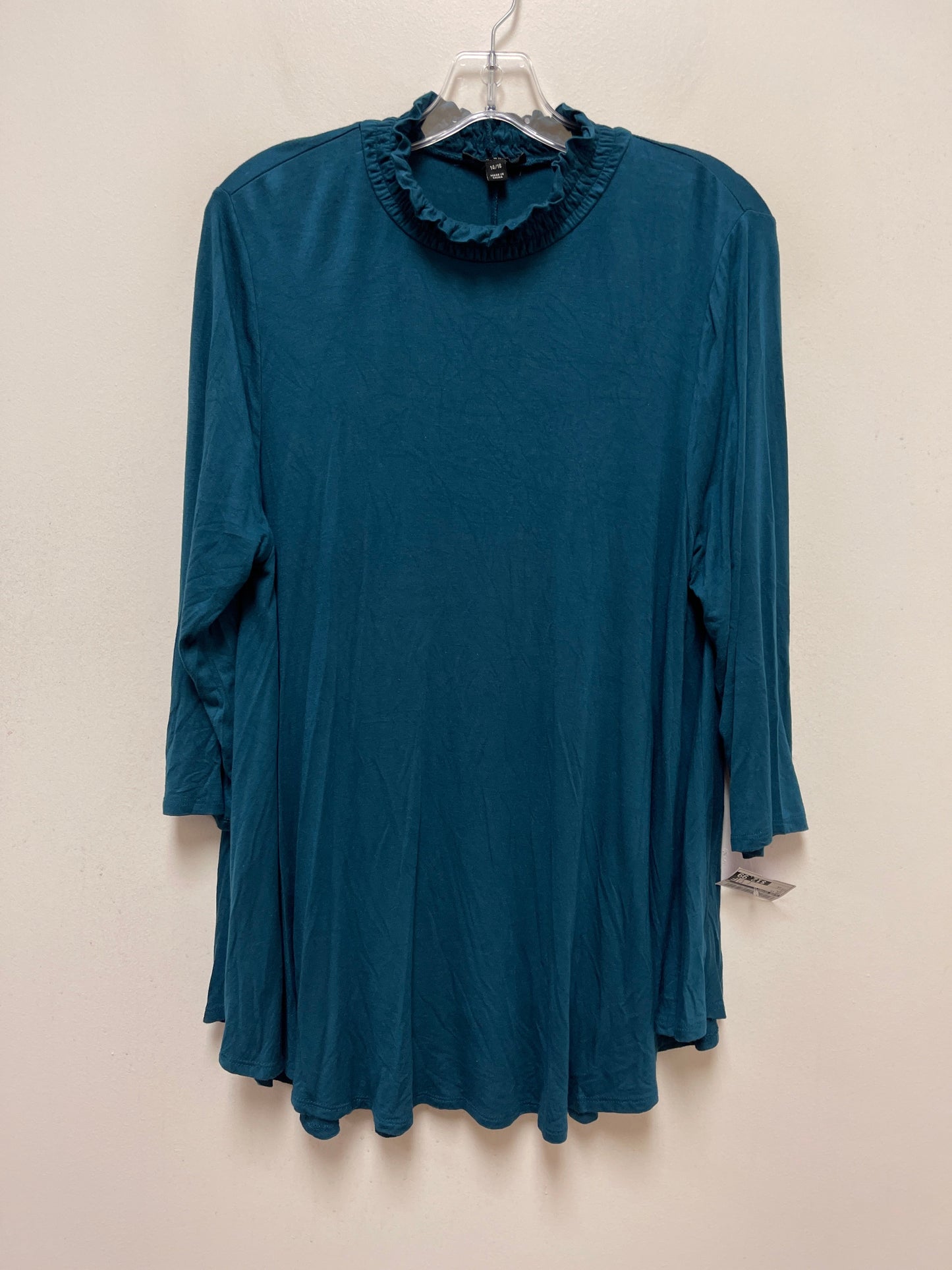 Teal Top Long Sleeve Lane Bryant, Size 1x
