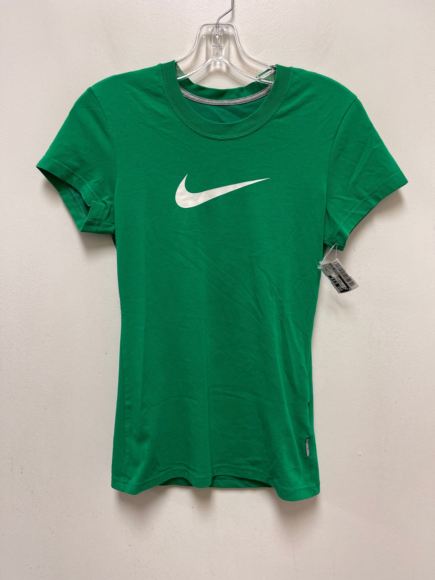 Green Athletic Top Short Sleeve Nike Apparel, Size Xs