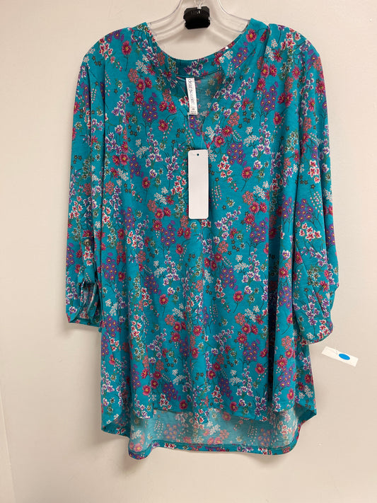 Blue Top Long Sleeve Clothes Mentor, Size 2x