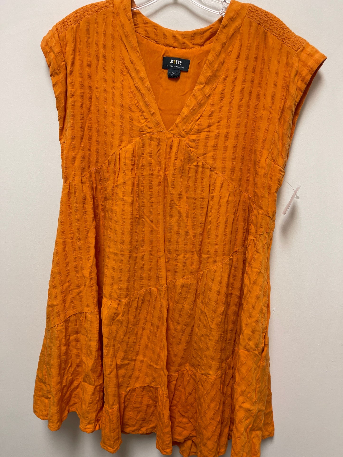 Yellow Dress Casual Short Maeve, Size Xs