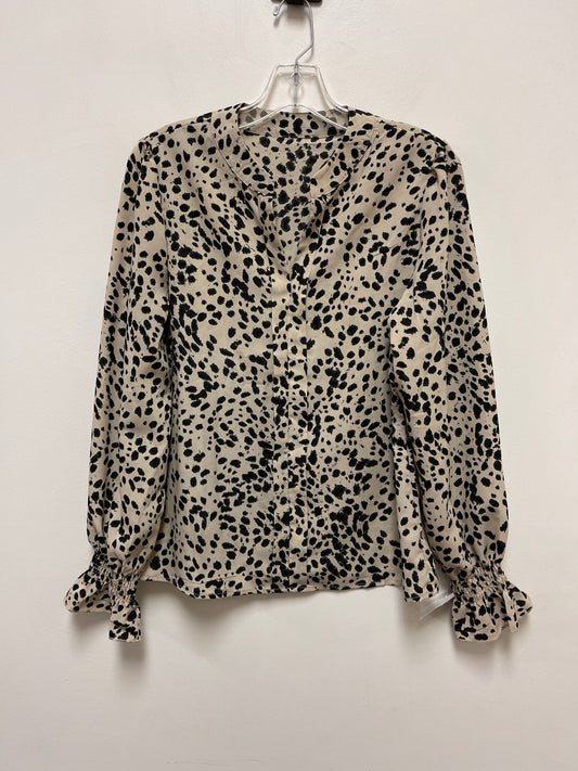 Animal Print Top Long Sleeve Clothes Mentor, Size M