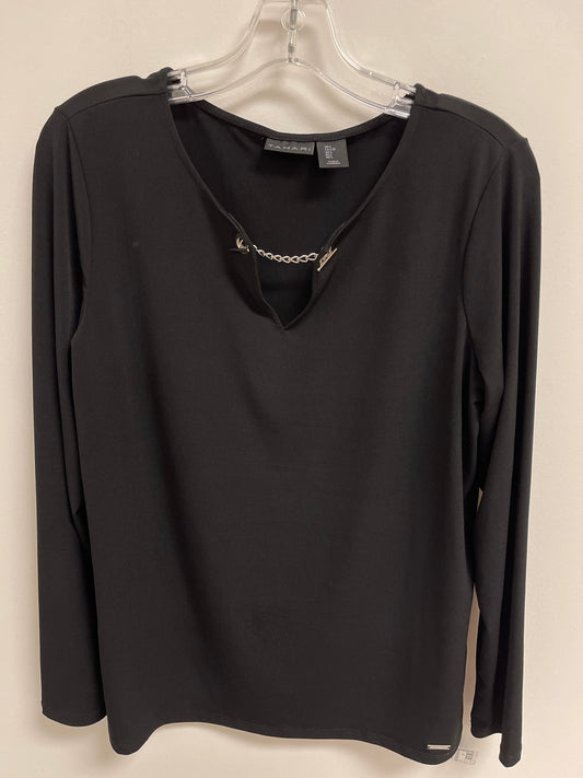 Top Long Sleeve By Tahari By Arthur Levine In Black, Size: L