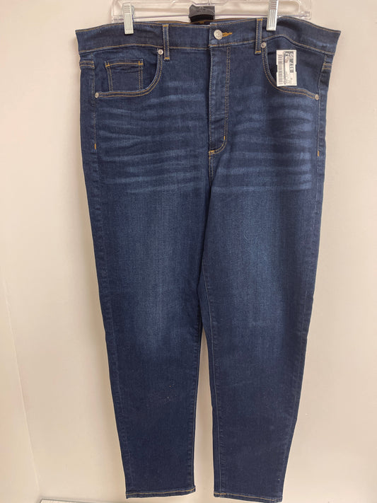 Jeans Skinny By Loft In Blue Denim, Size: 16