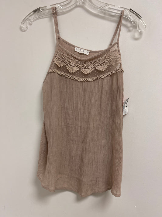 Tank Top By Clothes Mentor In Tan, Size: S