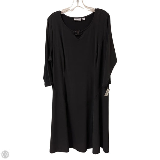 Dress Casual Midi By Susan Graver In Black, Size: 1x