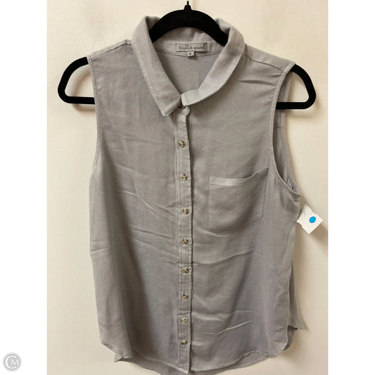 Top Sleeveless By Wishlist In Grey, Size: S