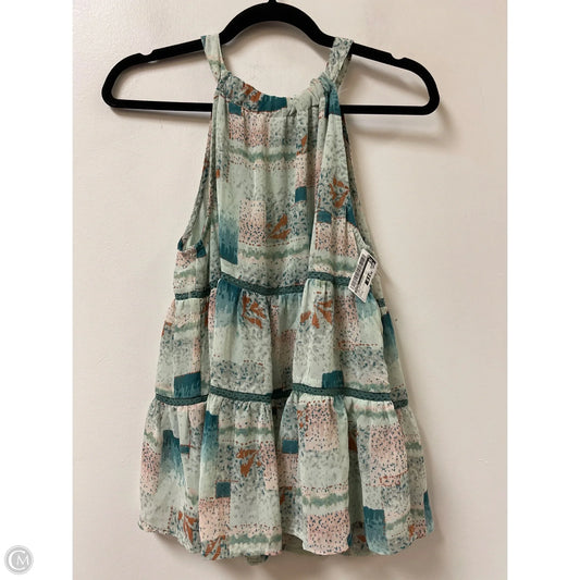 Top Sleeveless By Entro In Green, Size: S