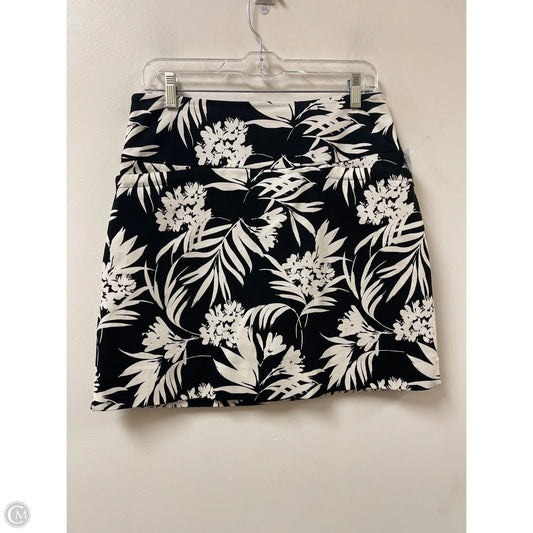 Skort By Sc & Co In Black & White, Size: 8