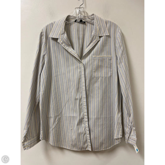 Top Long Sleeve Designer By Lafayette 148 In Yellow, Size: L