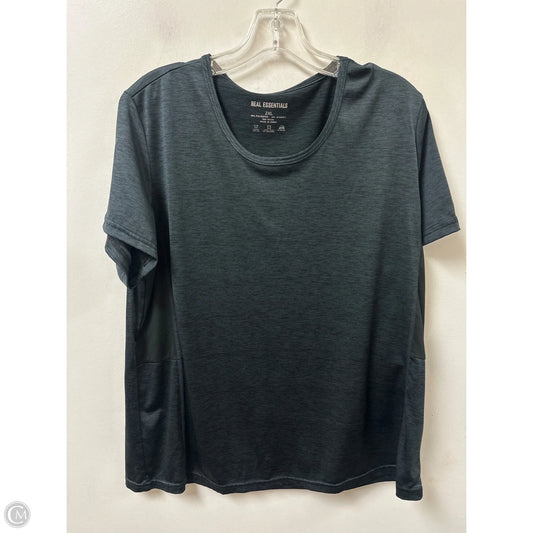 Athletic Top Short Sleeve By Clothes Mentor In Grey, Size: 2x