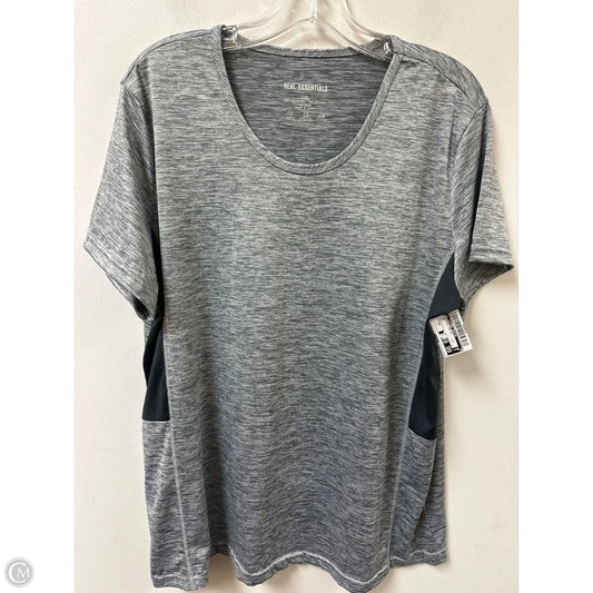 Athletic Top Short Sleeve By Clothes Mentor In Grey, Size: 2x