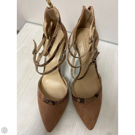 Sandals Heels Kitten By Liz Claiborne In Tan, Size: 10