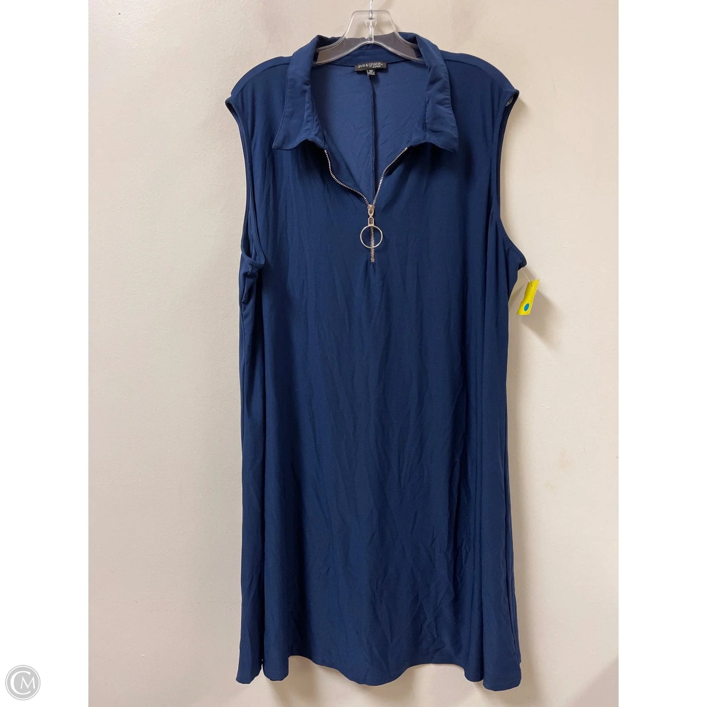 Tunic Sleeveless By Clothes Mentor In Navy, Size: 3x