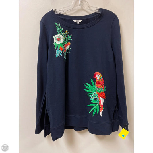 Top Long Sleeve By Crown And Ivy In Navy, Size: L