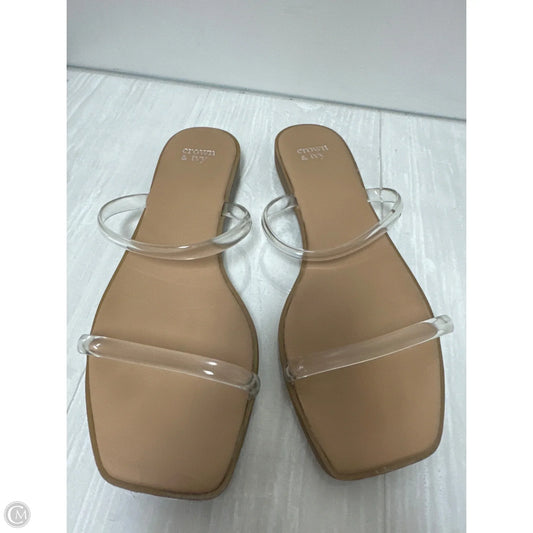 Sandals Flats By Crown And Ivy In Clear, Size: 9