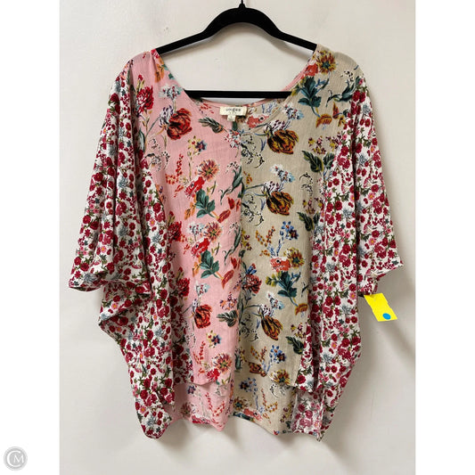 Top Short Sleeve By Umgee In Floral Print, Size: S